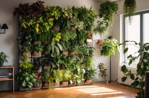 Die vertikale Pflanzenwand für mehr tropisches Grün in der kalten Winterzeit